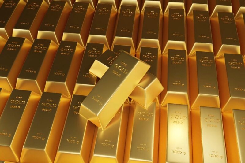 poluge od zlata naslagane jedna na drugu i jedna pored druge